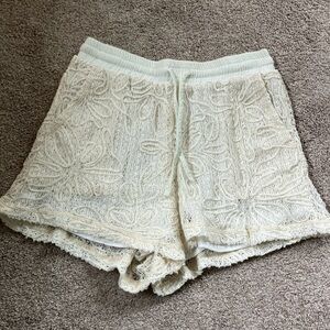 White lace shorts boho vibe #boho #festival #summer Drawstring elastic waist